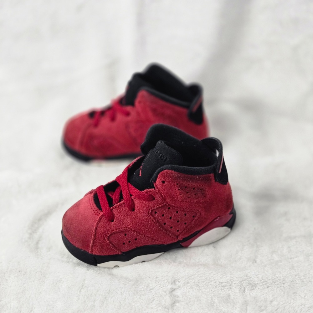 Jordan 6 Retro Toro Bravo Toddler Sneakers Varsity Red Black DV3606-600 6C - Picture 2 of 13